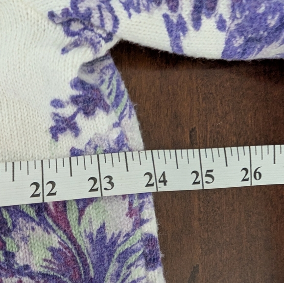 3/$30 Loft Purple And White Sweater - Picture 7 of 7
